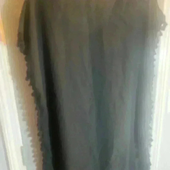YINCRA black sheer swimsuit coverup with back fringe around it NWOT Size A (S/M) - Picture 6 of 6